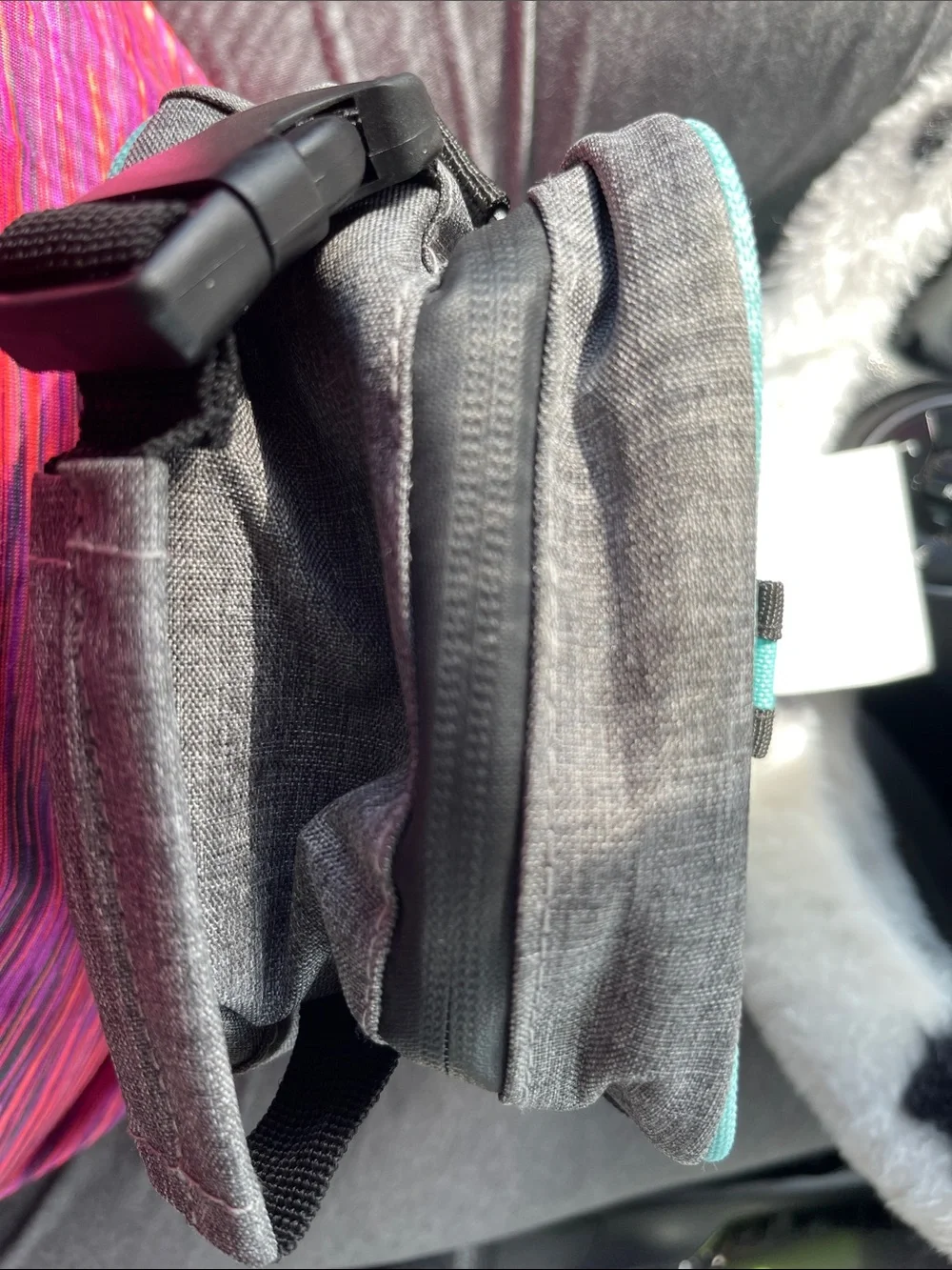 Unisex Teal and Black Combination Travel Organizer